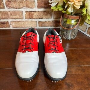 FootJoy Red and White Men's Golf Shoes